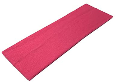 WESTEND CHOICE Confezione da 2 fasce elastiche per capelli larghe 7 cm, tinta unita, unisex, per palestra, esercizi, per donne e uomini, morbide fasce per capelli da yoga (fucsia)