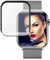 mtb more energy® Cristal protector híbrido 5D para Apple Watch 4, 5, 6, Watch SE (40 mm), marco negro, cobertura completa de la pantalla, vidrio templado flexible curvado