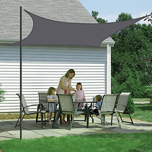 Sonnensegel Regenfest und Wasserdicht mit UV Schutz, Rechteck 3x4m, Sonnensegel für Balkon Garten Terrasse Sonnenschutz Sichtschutz Windschutz Wasserfest Wetterfest - Grau