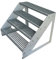 Scale con griglia in acciaio Premium 4 Gradini Scala autoportante Completamente zincata - Dimensioni (L x L x H) 82cm x 80cm x 76cm Resistente alle intemperie e alla corrosione
