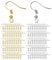 400 PCS Earring Making Kit - Hypoallergenic Hooks With Clear Silicone Safety Backs for DIY Jewelry - Silver and Gold
