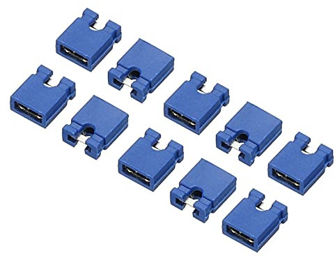 sourcing map 2.54mm Jumper Caps Standard Circuit Board Jumper Cap Shunts Short Circuit Connection Pin Blocks, Blue Pack of 100