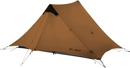 RDYMONKEY UL Gear Lanshan 2 Zelt 2 Personen Ultraleichtes Wasserdichtes Professionelles Wanderzelt für 2 Person Camping Doppelschicht (3 Jahreszeiten,Khaki)