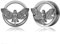 Vankula Ohr Flesh Tunnel Double Flared Plug mit Schraubverschluss Motten Edelstahl für Gestreckte Expander Ohrpiercing 8mm(0G) Silber