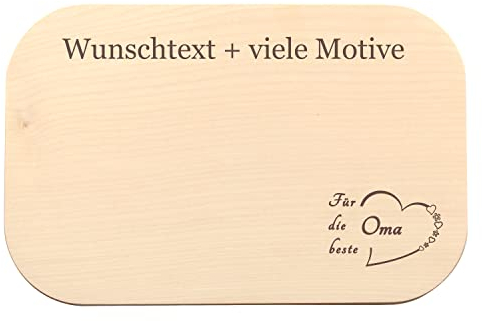 Personalisiertes Oma Brettchen mit Name, Spruch + Motiv - Geschenk für die Lieblingsoma und beste Großmutter der Welt - individuelle Geschenke von Geschenkissimo