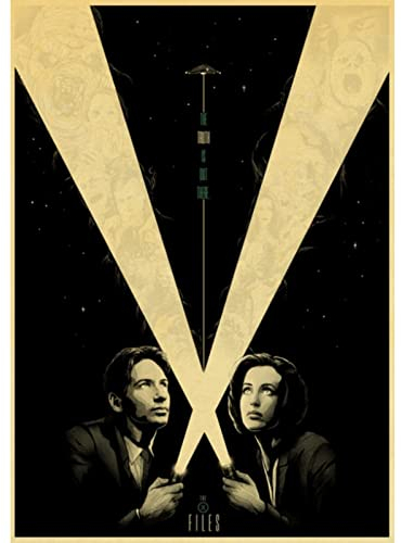 Poster The X Files Poster Vintage Tv Poster Wandkunst Leinwand Malerei Dekor Kunst Poster Und Drucke Wohnkultur 50X70Cm Kein Rahmen
