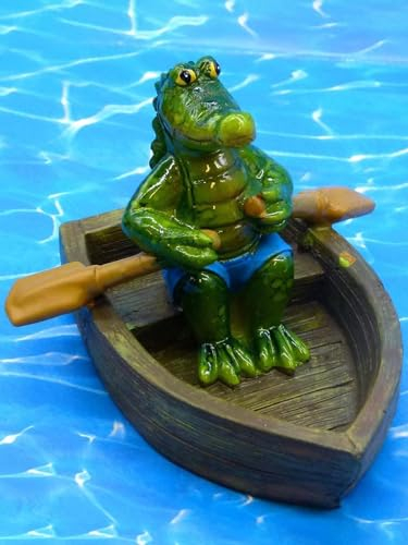 Pommerntraum ® | Schwimmtier Schwimmfigur Teichfigur Teichdekoration Gartendekoration Dekorationsfigur Gartenteich SwimmingPool Aquarium (Krokodil)