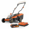 Power Plus Dual Power Akku-Rasenmäher POWDPGLWS1-20 V, 340 mm Ø Rasenmäher, Mit Batterie und Ladegerät, mit Grasaufnahme und Heckauswurf