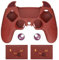 PlayVital Cute Demon Kawaii Funda de Silicona para ps5 Control Accesorios Funda Linda Protectora Antideslizante Cover Gamepad Skin con Pegatina de TouchPad y Tapas de Joysticks para ps5 Mando(Rojo)