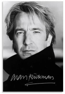 OqcEha Alan Rickman Retro-Poster, Stern, Leinwand, Wandkunst, dekorativ, Schlafzimmer, modern, Heimdruck, Bild, Kunstwerke, 50 x 75 cm