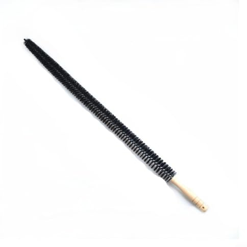 Brosse de nettoyage pour radiateur, 75 cm, longue brosse flexible avec manche en bois, brosse de nettoyage pour radiateur, sèche-linge et machine à laver