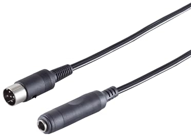PADCR 20cm Audio Stereo Kabel Aux in Out, 6,3mm Klinke Buchse Kupplung weiblich auf 5pol Würfel Stecker