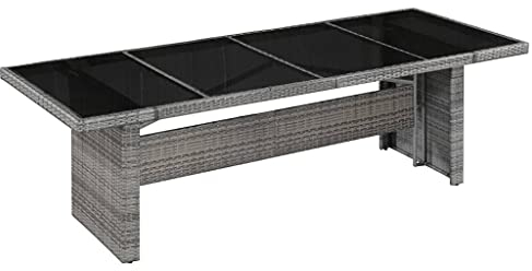 DYRJDJWIDHW bierzeltgarnitur,gartentisch klappbar,Gartentisch Anthrazit 80 x 80 x 74 cm Poly RattanIdeal für Gärten, Terrassen, Weihnachtsfeiern