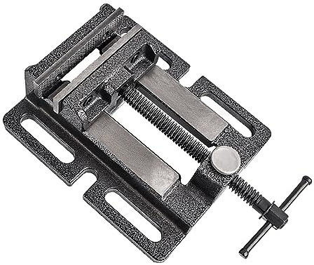 Industrial Milling Bench Vise with 4 Mounting Bolts, Quick Release Drill Press Vise Cast Iron Vise Clamp, for Workbench Benchtop Drill Presses Mill(Size:4)
