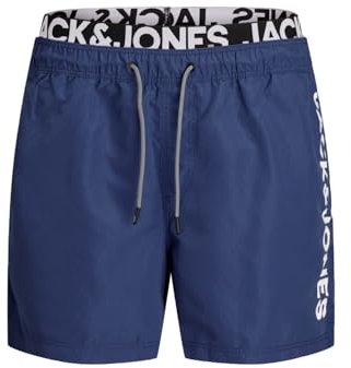 JACK & JONES Aruba Swim Shorts Herren Badehose, Farbe:Medieval Blue (Logo), Größe:XL