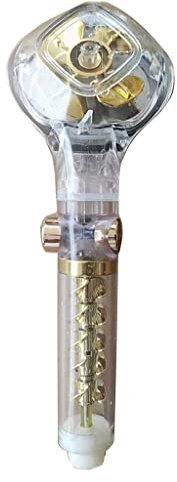 SZYDD Propeller Ventilator Duschkopf Badezimmer Hochdruckdusche Transparent Duschkopf mit Start/Pause Schnittstelle
