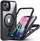 ottpluscase Magnetische Hülle für iPhone 13/14, Kompatibel mit MagSafe, mit Integriertem Displayschutz, 360 Grad Ganzkörper Stoßfest Outdoor Handyhülle - Schwarz