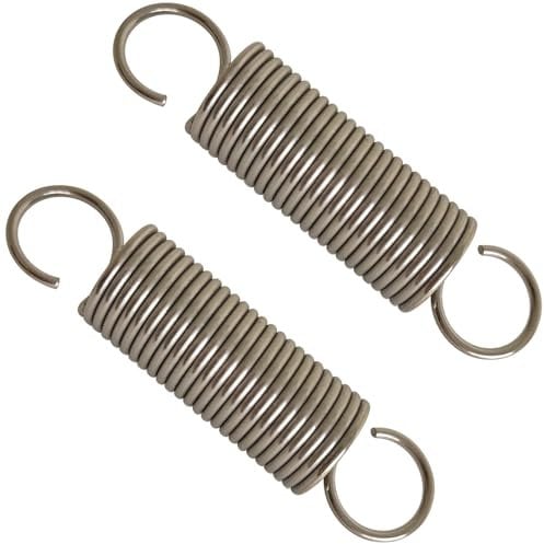 Pack of 2 Stainless Steel Tension Springs with Hooks, Spring Wire Diameter 0.063 inches, AD 0.63 inches, Free Length 2.76 Inch Tension Springs, Small Double Hook Tension Springs