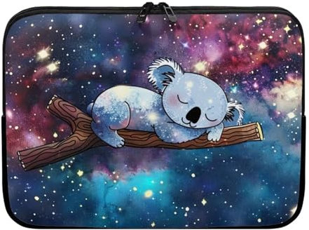 Showudesigns Galaxy Koala - Funda de neopreno para laptop de 12 pulgadas para amigos, bolsa para tablet, diseño de arcoíris