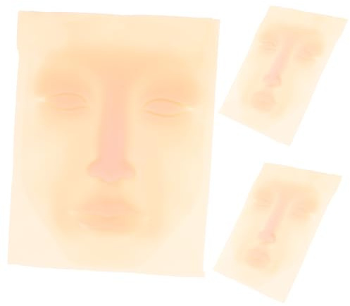 3d Silikon Übungshaut Gesicht 3 Stück für Make Up Anfänger