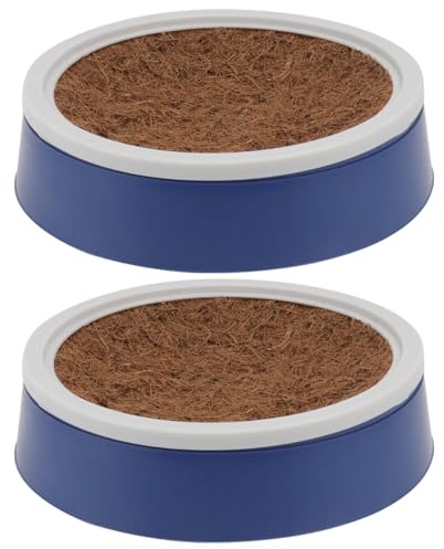 YARNOW Lot de 2 nids de pigeons en plastique - Nid d'oiseau pour animaux de compagnie - Nid de colombe - Colombes - Pigeons - Fournitures pour pigeons - Fibre de coco bleue