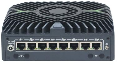 ANDAQI Micro Firewall Appliance with vPro, Mini PC, PFSense, Mikrotik, OPNsense, VPN, Router PC, Ultra 5 125U, RX21, 8 x 2.5GbE LAN, LAN 1 I226-LM, AI Boost NPU, 48G RAM, 512G SSD