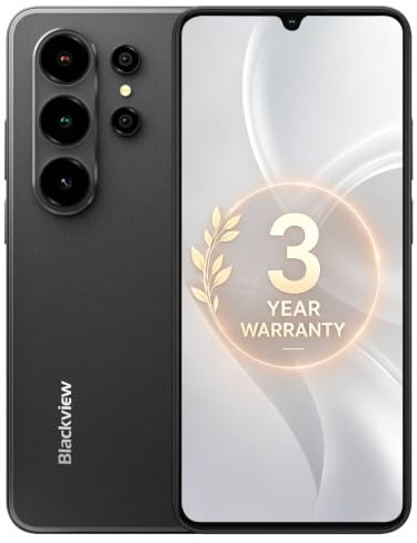 Blackview Wave10 Sim-free & Unlocked Mobile Phones, 3-Year Warrant, Android 16 Phone, 6.88 120Hz, 32GB+128GB Unlocked Phone, 32MP+13MP Smart Phones, Fingerprint, Bluetooth 5.2, Black