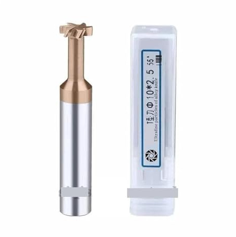 T-Nutfräser Fingerfräser aus Wolframkarbid, T-Nut-Fräser for Fräsen von Metallnuten, T-Nuten for Schneiden(H 2mm,COATING T SLOT_D 8MM)