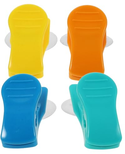 KHBUAB Suction Cup Clip Bathroom Kitchen Suction Cup Towel Holder Clamps 4 Pack Clips for Smooth Tile Walls Hanging Towels Cloths and Small Items