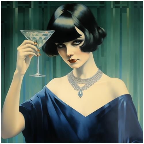 Wallario Memoboard aus Glas mit Motiv, Magnet-Tafel in 50 x 50 cm in Premium Qualität Cocktailabend