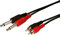 Cavo Audio 2 Rca Mono (M) 2 Jack Mono 6,3mm (M) 1,5 mt Monacor