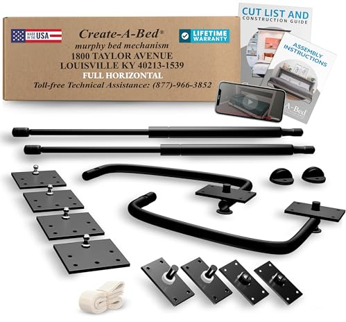 Create-A-Bed Deluxe Murphy Bed Kit, horizontal, in voller Größe