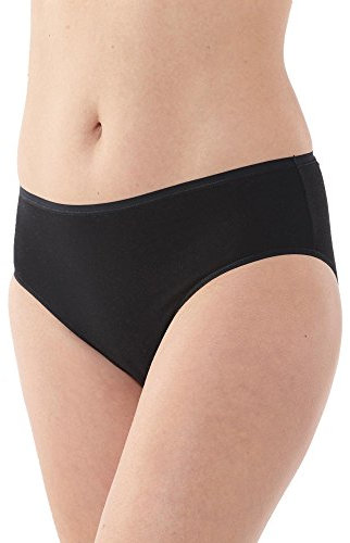 Schiesser Damen 3 Pack - Essentials Slip Baumwolle Stretch Unterwäsche, Schwarz_145425, 36 EU
