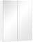 HOMCOM Armoire Murale Salle de Bain avec Miroir, 60 x 75 cm, Meuble Salle de Bain, Armoire de Toilette avec étagère réglable, Blanc