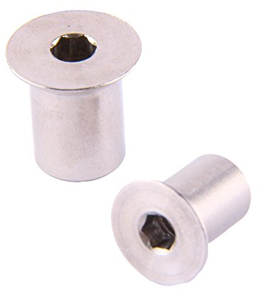 Hülsenmuttern M5 mit Senkkopf u. Innensechskant Edelstahl A1 (5 Stück) - Hülsenmutter