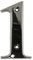 Beautiful 3 Inch Bevelled Edge Polished Chrome Door Number 1 - Screw Fix Front House Number 1