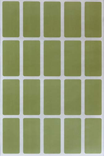 Royal Green Identification Labels Rectangular Sticker 4cm x 1.9cm Olive (Green) Color Coding Stickers (40mm x 19mm) 300 Pack
