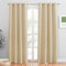 PONY DANCE Beige Thermal Door Curtain - 2 Panels Energy Saving Light Filtering Curtains & Drapes for Living Room Bedroom Kitchen Privacy Drapes, 46 Inch Width x 90 Inch Drop, Biscotti Beige