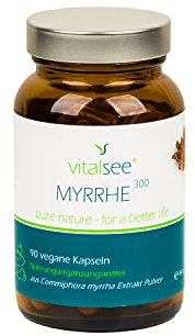 Vitalsee MYRRHE 300 Extrakt I 90 Kapseln I Glukose-, Gluten- und Laktosefrei I Vegan