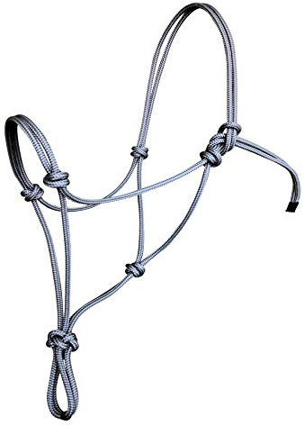 Hunters Saddlery Knotenhalfter für Pferde kompatibel mit Parelli Natural Horsemanship (Großes Warmblut/XF, Grau)