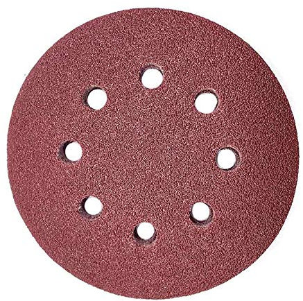 50PCS Sanding Discs Pads 60 Grits 5 Inch Hook and Loop 8-Holes Sandpaper Assorted for Random Orbital Sander