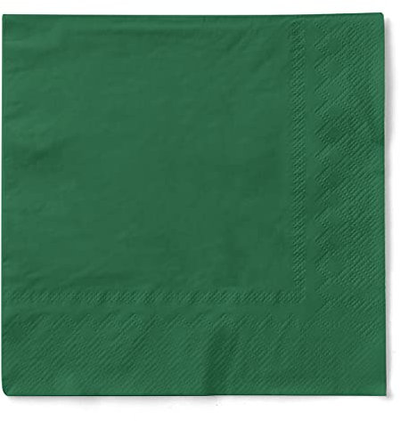 Sovie HOME Tissue Serviette Uni | vielfältig einsetzbar und kombinierbar | 40 x 40 cm | 20 Stück | (Dunkelgrün)