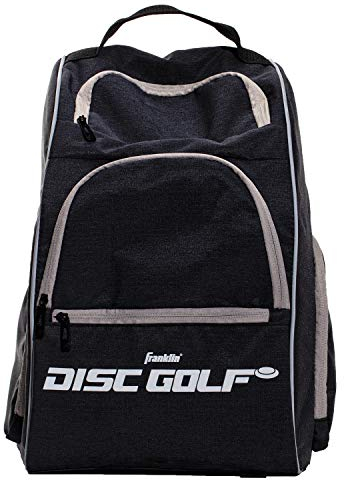 Franklin Sports Disc-Golftasche, Ausrüstungsrucksack für Scheiben + Ausrüstung, 18+ Kapazität, Ausrüstungsaufbewahrung + Transport, Schwarz