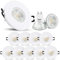linovum 10 Stück ISAWO Deckenstrahler LED Bad weiß rund IP65 - LED GU10 6W neutralweiß Einbaustrahler 230V für Dusche & Außen