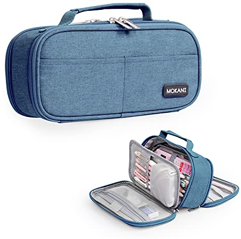 MOKANI Large Pencil Case, Big Capacity Pencil Cases for Girls Boys, Stationery Storage Pen Bag Pouch Aesthetic Exam Pencil Organiser for High School Office Kids Students Teens Women Adults