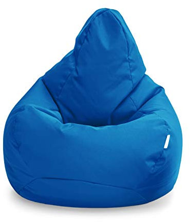 Loft 25 Fauteuil Pouf Gamer | Siège Pouf Salle De Séjour Intérieure Extérieure | Etanche | Conception Ergonomique pour Le Soutien du Corps | Nettoyage Facile | Confortable (Pouf, Marocain Bleu)