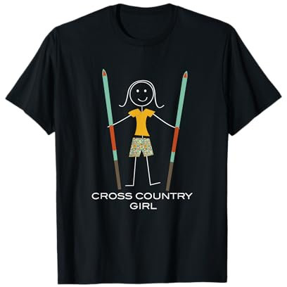 Lustige Frauen Langlauf, Mädchen Ski Geschenke T-Shirt