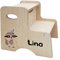 Holzura Tritthocker Kinder, Hocker aus Holz für Bad und Küche, Holzhocker personalisierter Toilettenhocker mit Name