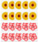 30 PCS Flies & Bug Window Fly Trap, Floral Pattern Design Sticky Fly Catcher for Indoor Houseflies Fly Gnat, Nontoxic and Pesticide-Free