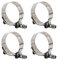 67-72mm 304 Stainless Steel T Bolt Hose Clamp Heavy Duty Pipe Clamps (4 Pieces)